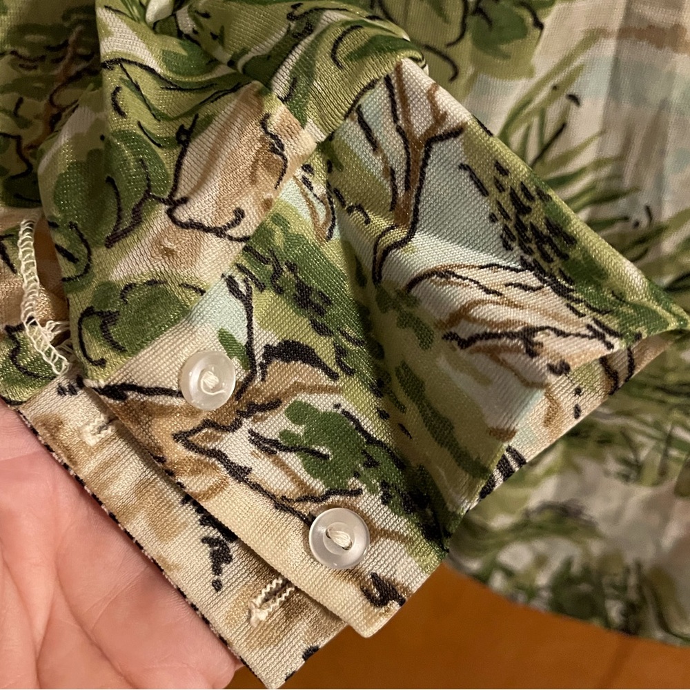 Vintage 1960s Safari Print Button-Up Bodysuit - Picture 13 of 13